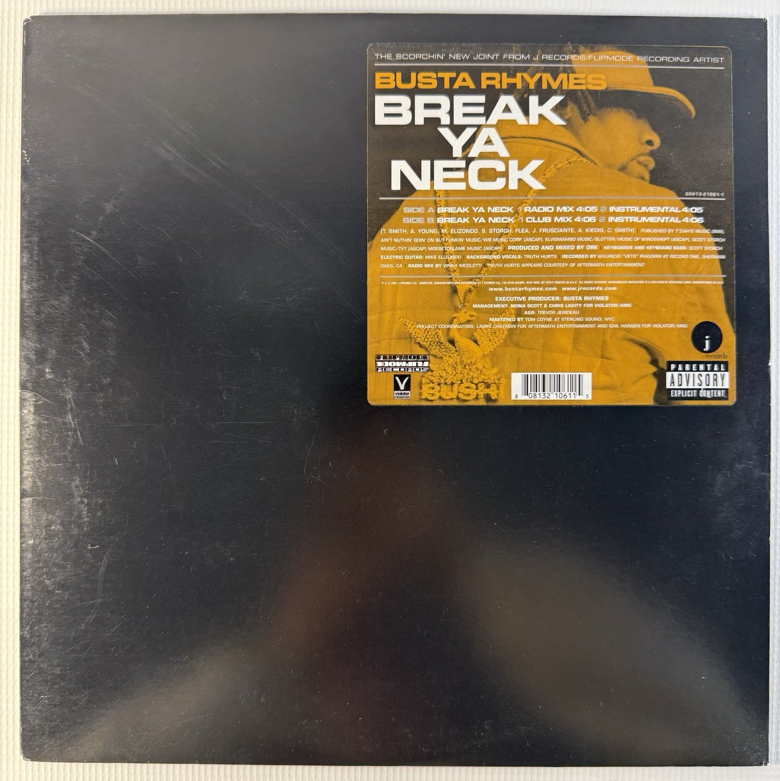 Busta Rhymes – Break Ya Neck 12″ LP vinyl 2001 US 80813-21061-1 ( EX /VG+)