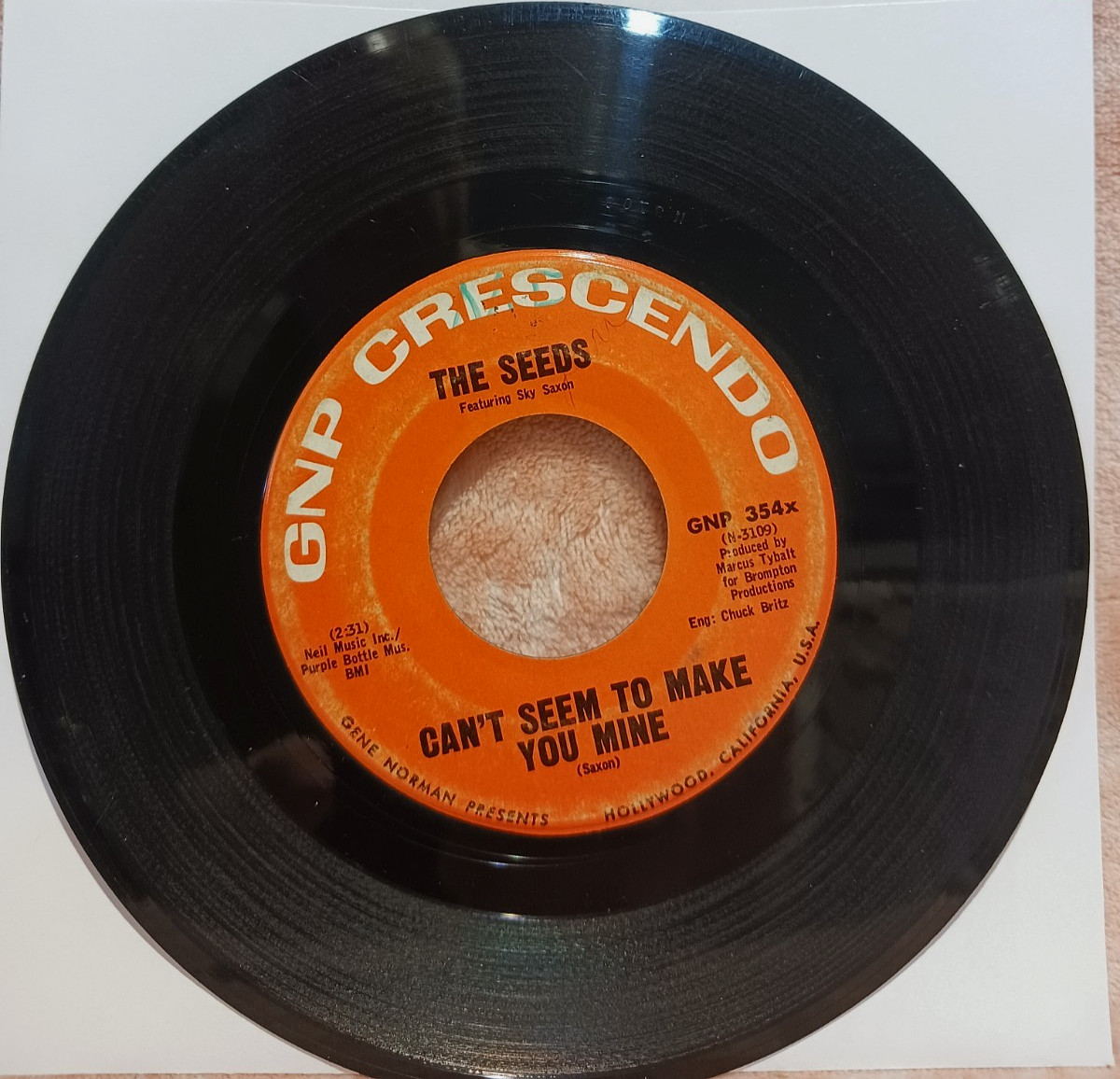 The Seeds Can’t Seem To Make You Mine / Daisy Mae GNP-354x 7″ 45rpm 1965