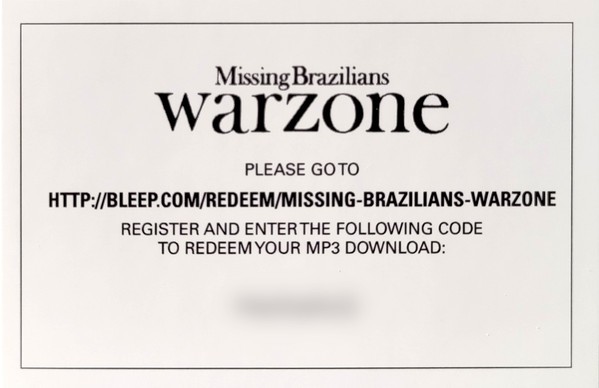 Missing Brazilians – Warzone – POST-PUNK/INDUSTRIAL