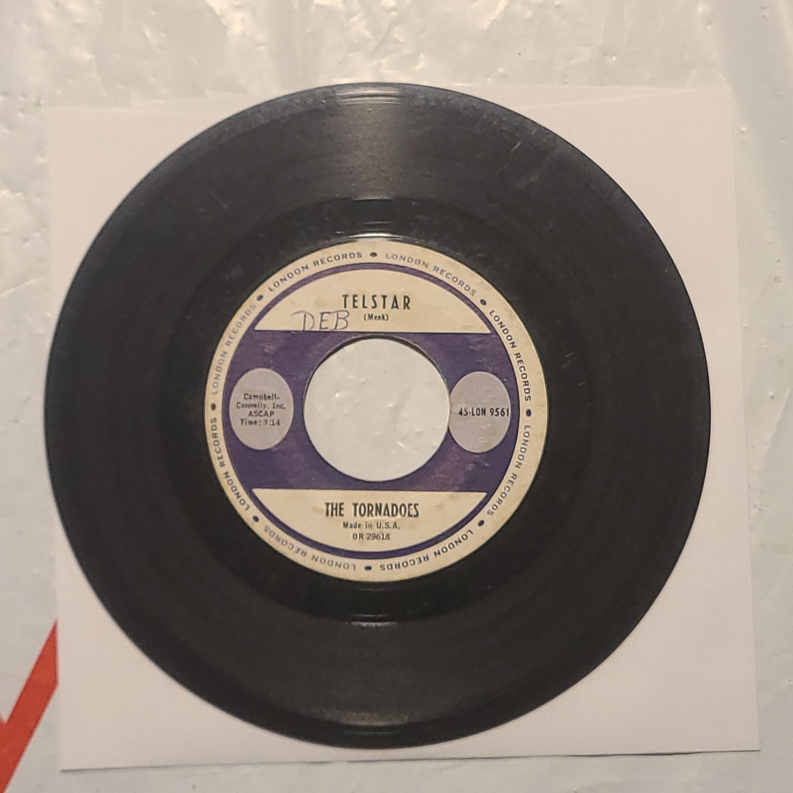 The Tornadoes – Telstar/ Jungle Fever – London 45 RPM Record
