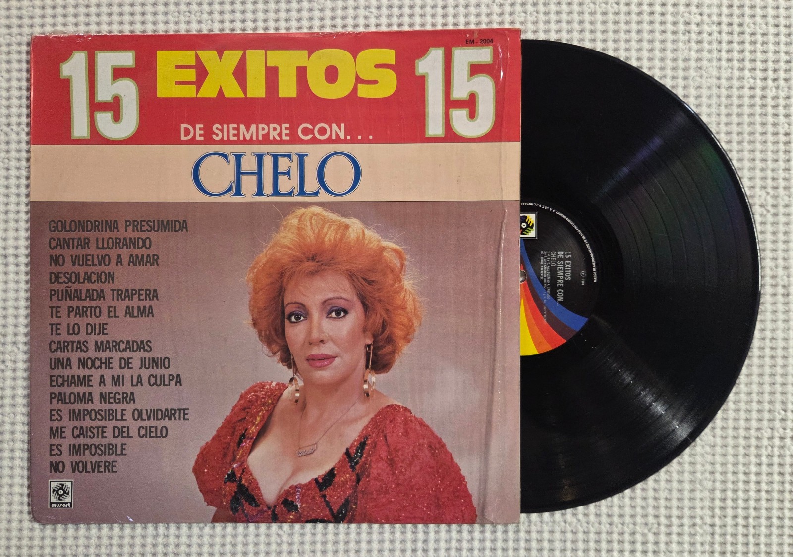 CHELO 15 Exitos De Siempre Con Orig ’84 MUSART Mexico Press Mariachi LP Shrink