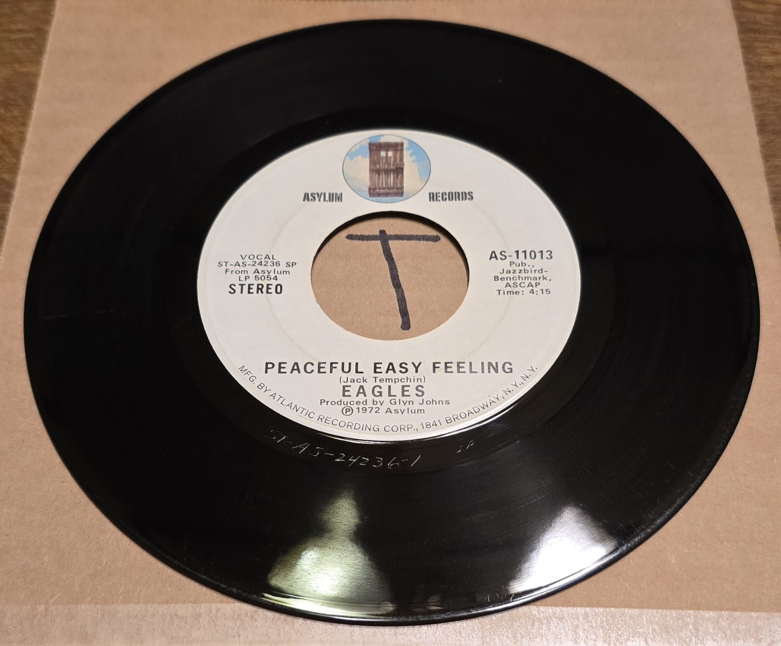 EAGLES: peaceful easy feeling/trying – VG+ | 1972 Pop Rock 45rpm – Asylum