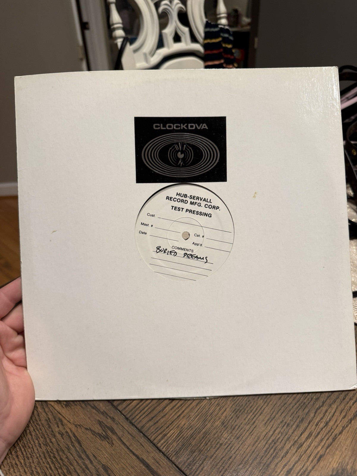Clock DVA Buried Dreams Test Pressing LP Hub-Servall Wax Trax! Rare MAX-109