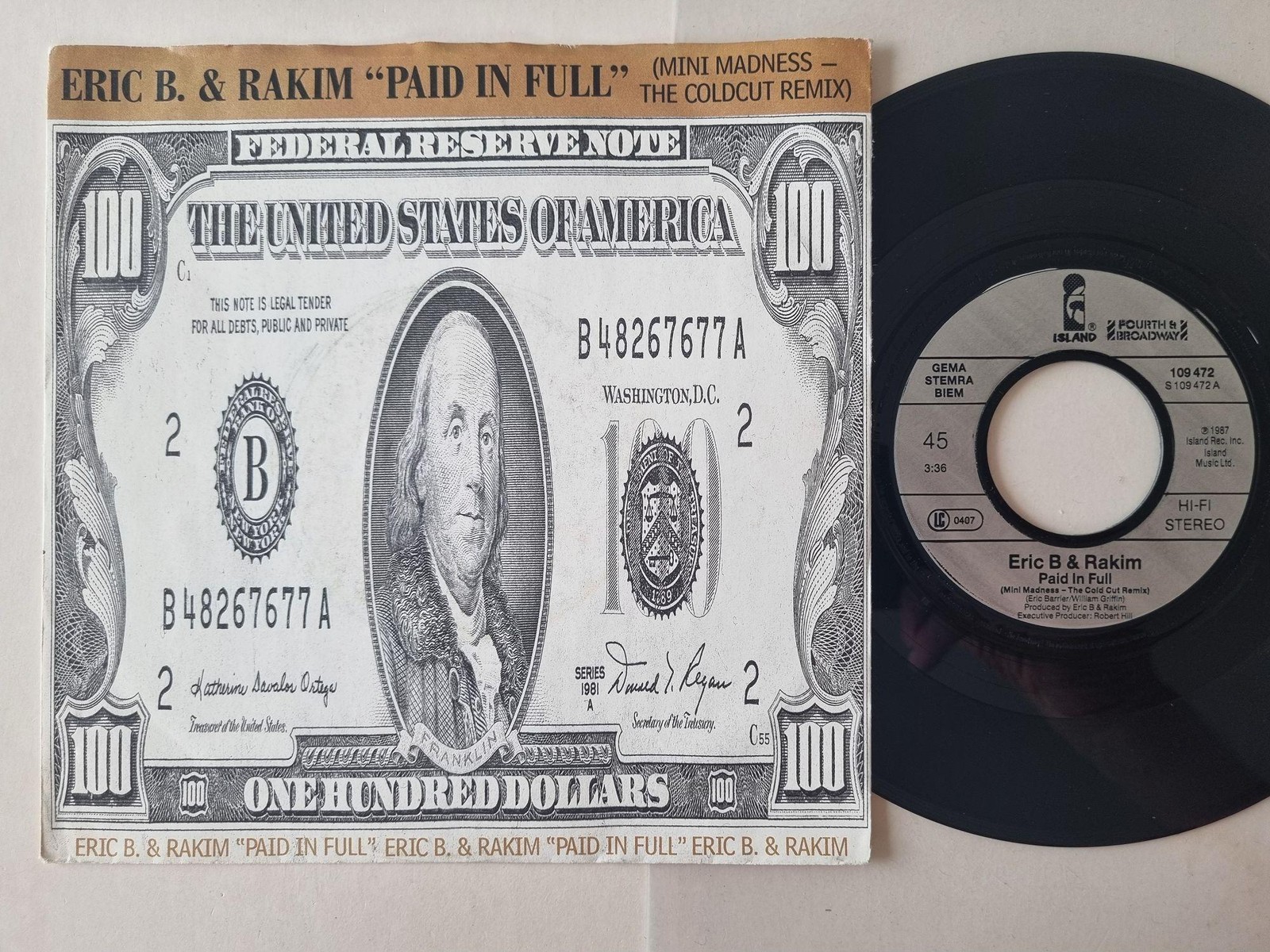 Eric B. & Rakim – Paid In Full 7” Vinyl Germany