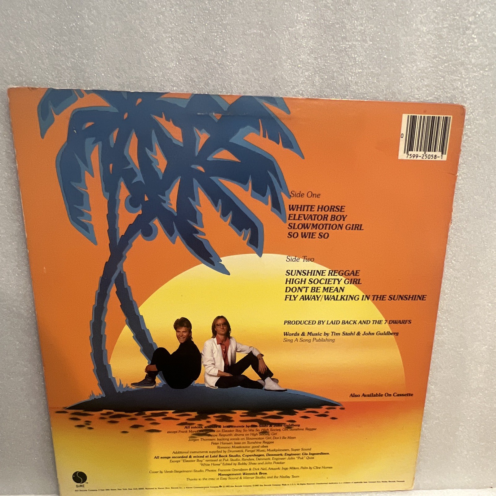 Laid Back Keep Smiling Sire 1-25058 12″ 33RPM Black Vinyl LP 1984 Promo