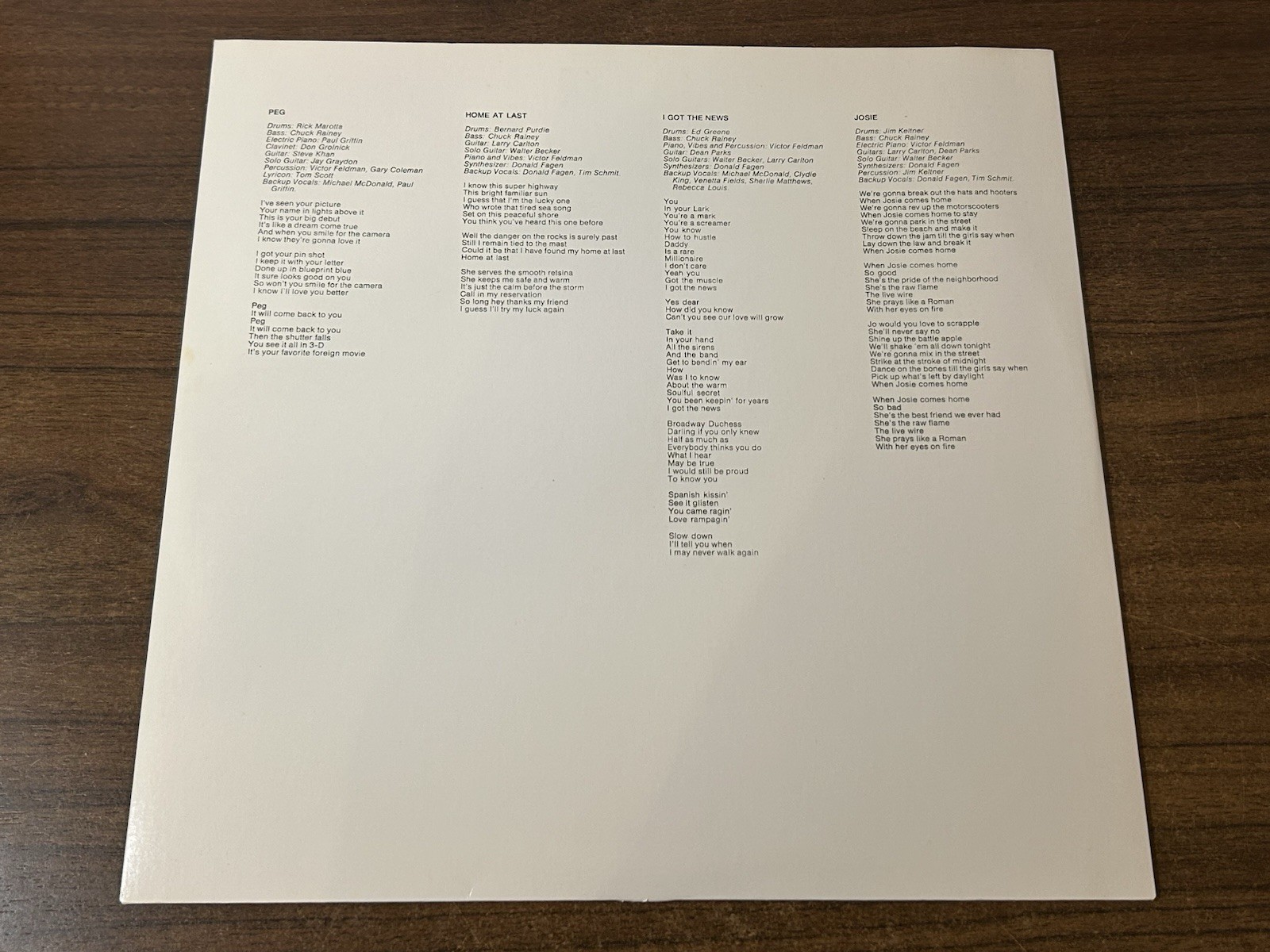 Steely Dan – 1977 Jazz Rock LP record – “Aja” – ABC Records AA-1006
