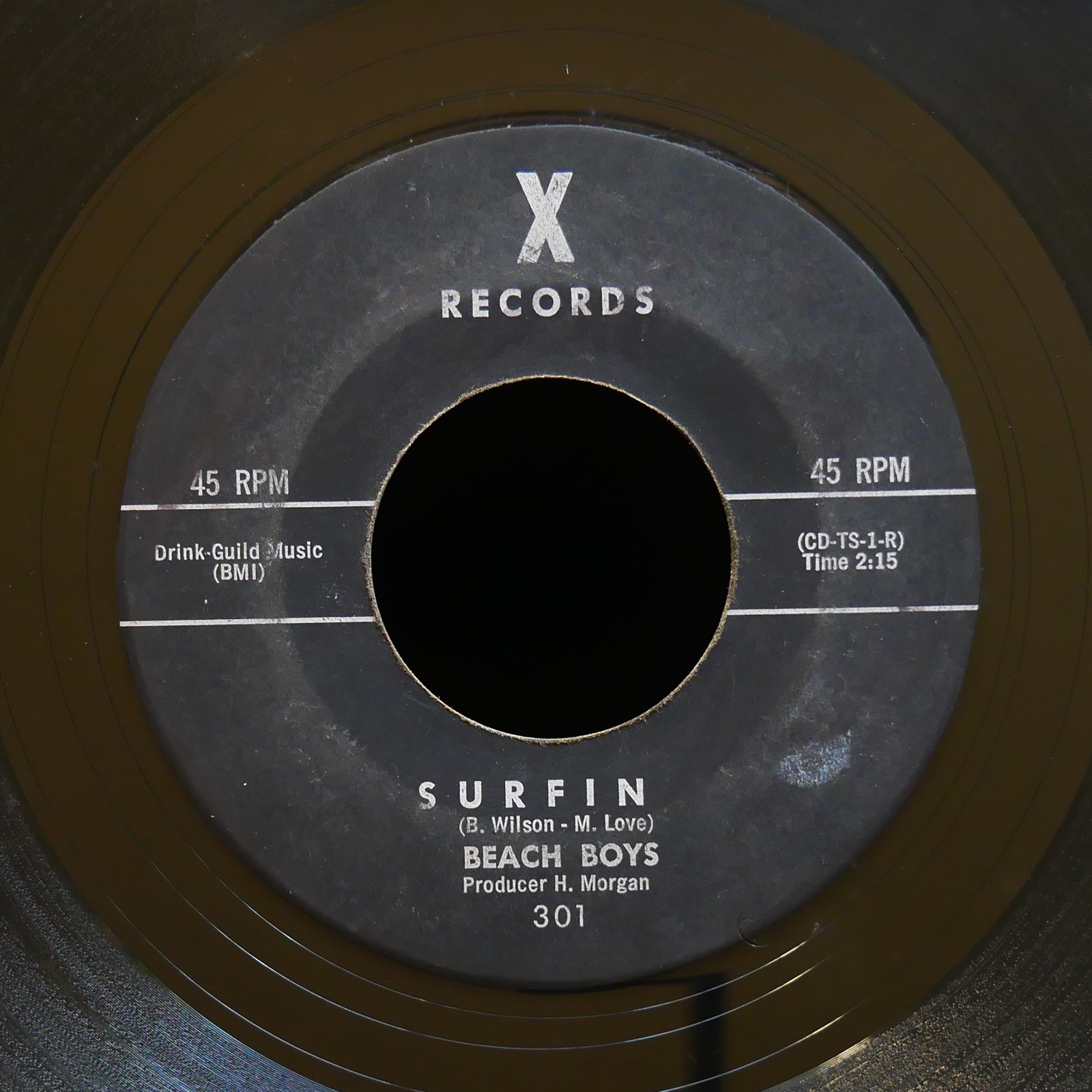 BEACH BOYS Surfin / Luau 45 X RECORDS 301 US 1961 Rock Pop Surf