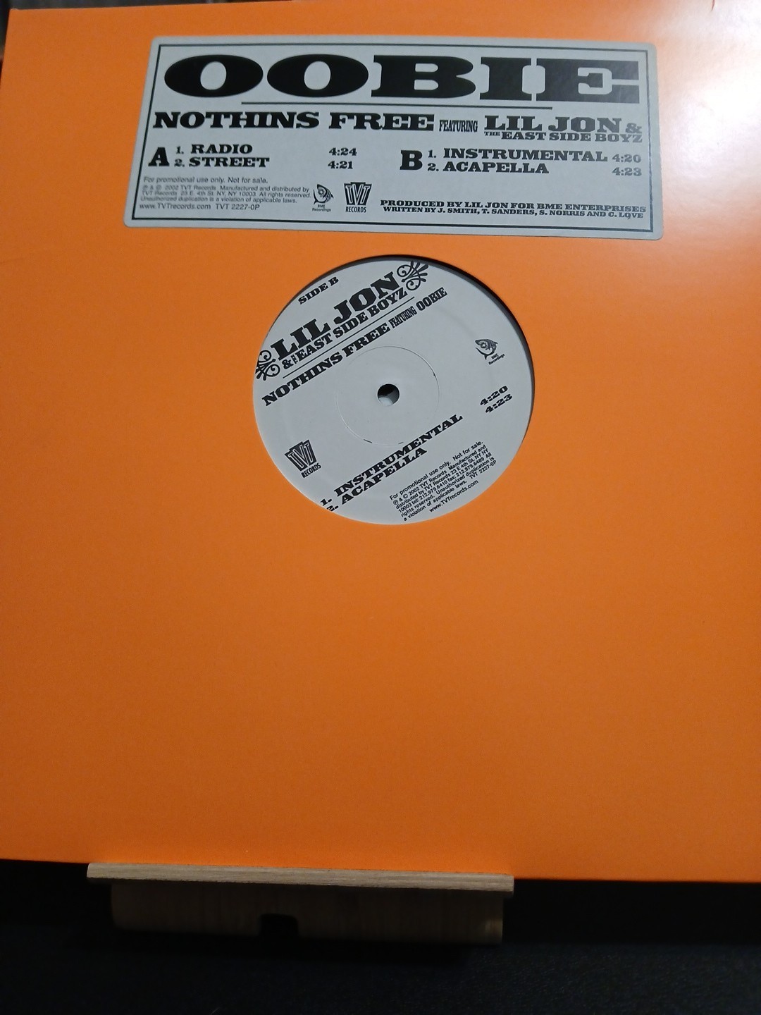 Lil Jon & East Side Boyz Nothins Free Oobie Vinyl Record LP 2002 TVT RECORDS