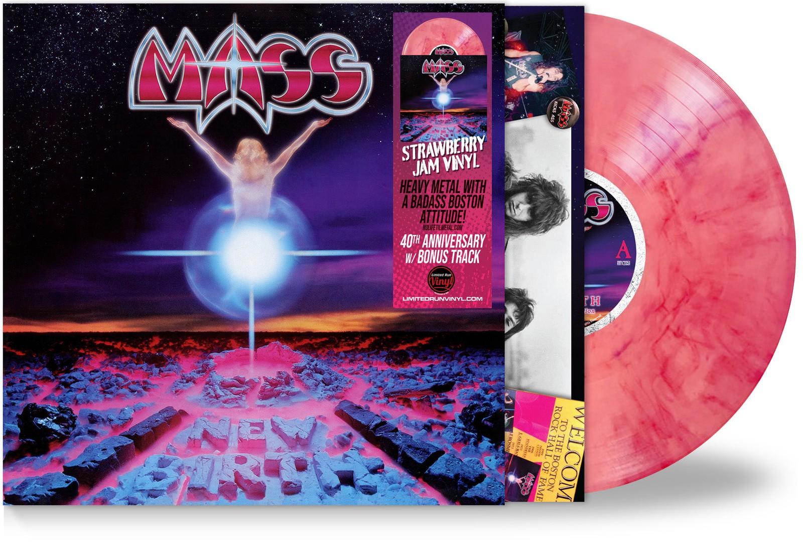 Mass – New Birth: 40th Anniversary Remaster-Strawberry Vinyl, 2025, Retroactive