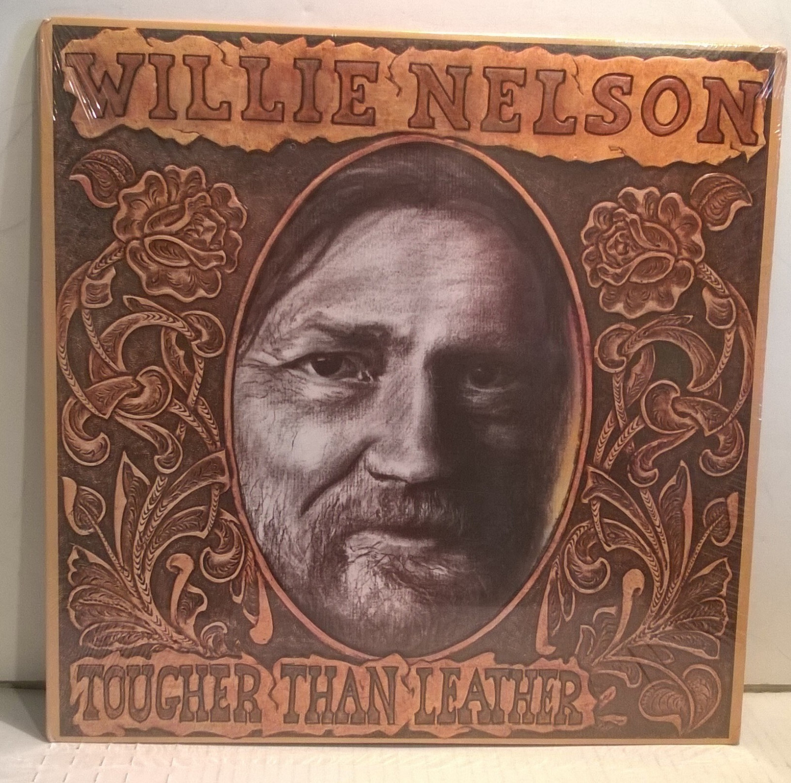 WILLIE NELSON Tougher Than Leather ’83 Columbia original embossed cover SEALED