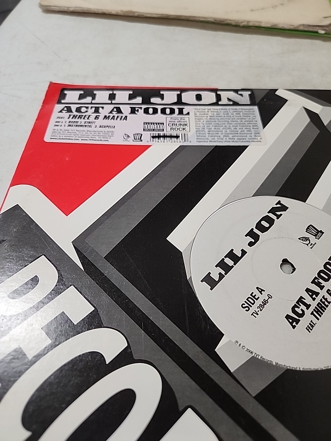 Lil Jon Act A Fool w/Three G Mafia Vinyl Record 12″ Single TV-2846-0 2006 Promo