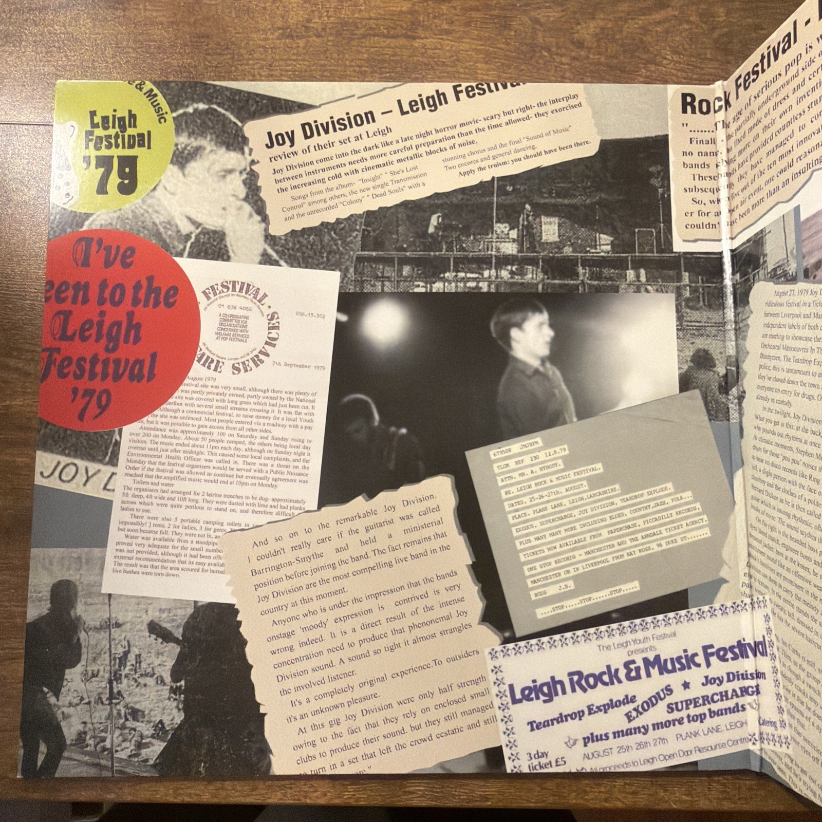 JOY DIVISION LIVE LEIGH ROCK FESTIVAL VINYL RARE NUMBERED 470 OF 1000