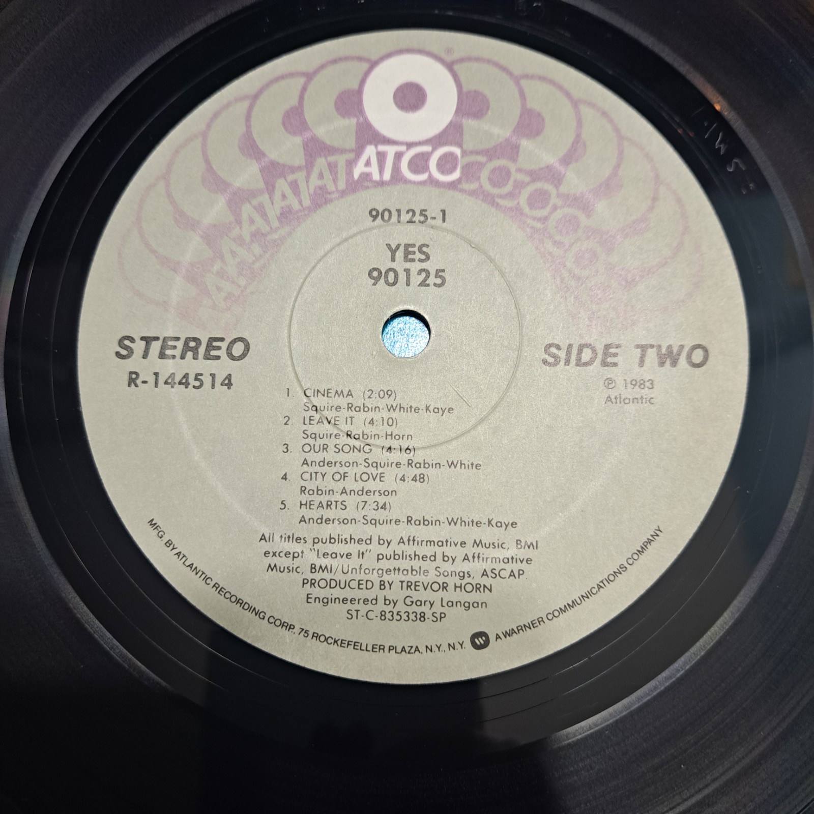 YES -90125 LP ATCO 1983 OWNER OF A LONELY HEART