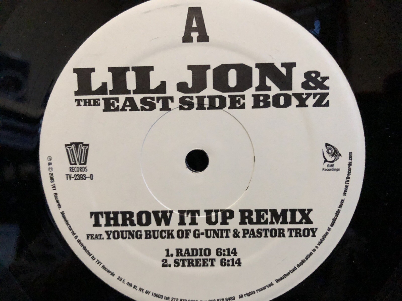 Lil Jon 12” Throw It Up Remix – VG++ Promo