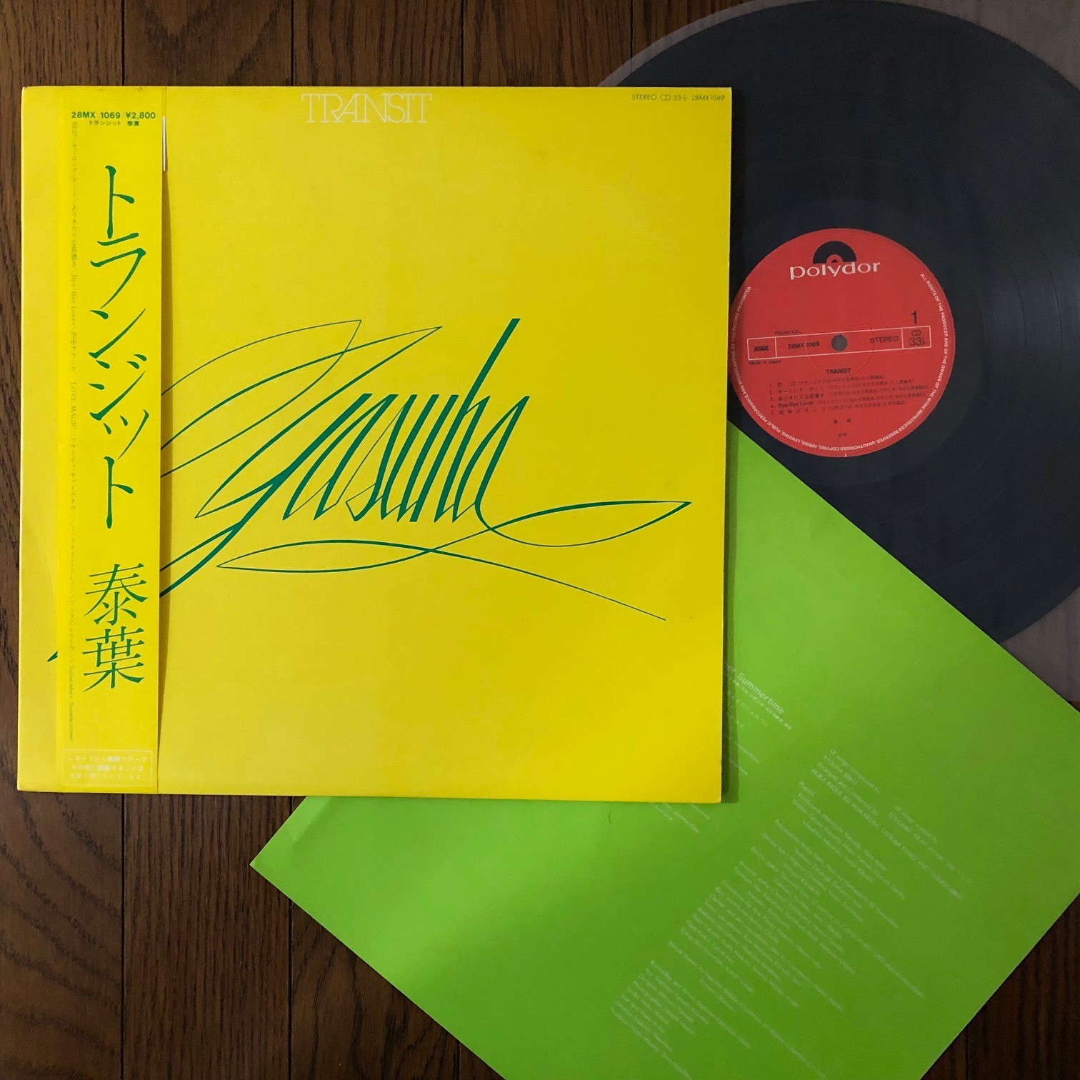 Yasuha – Transit, Polydor 28MX1069 Vinyl LP Japan City pop Fly-Day Chinatown OBI