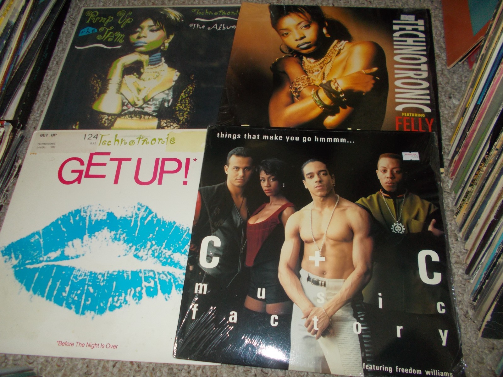 LOT OF 5 TECHNOTRNIC & C+C MUSIC FACTORY DANCE LP & 12 INCHES ALL NM PROMO
