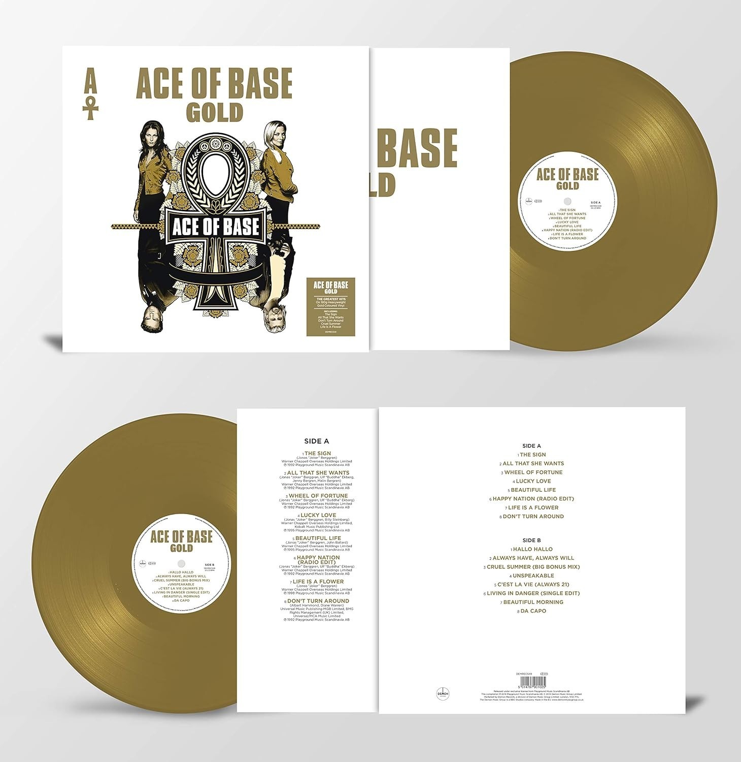 Ace Of Base – Gold LP 12″ Gold Vinyl Record – Compilation Album – NEW