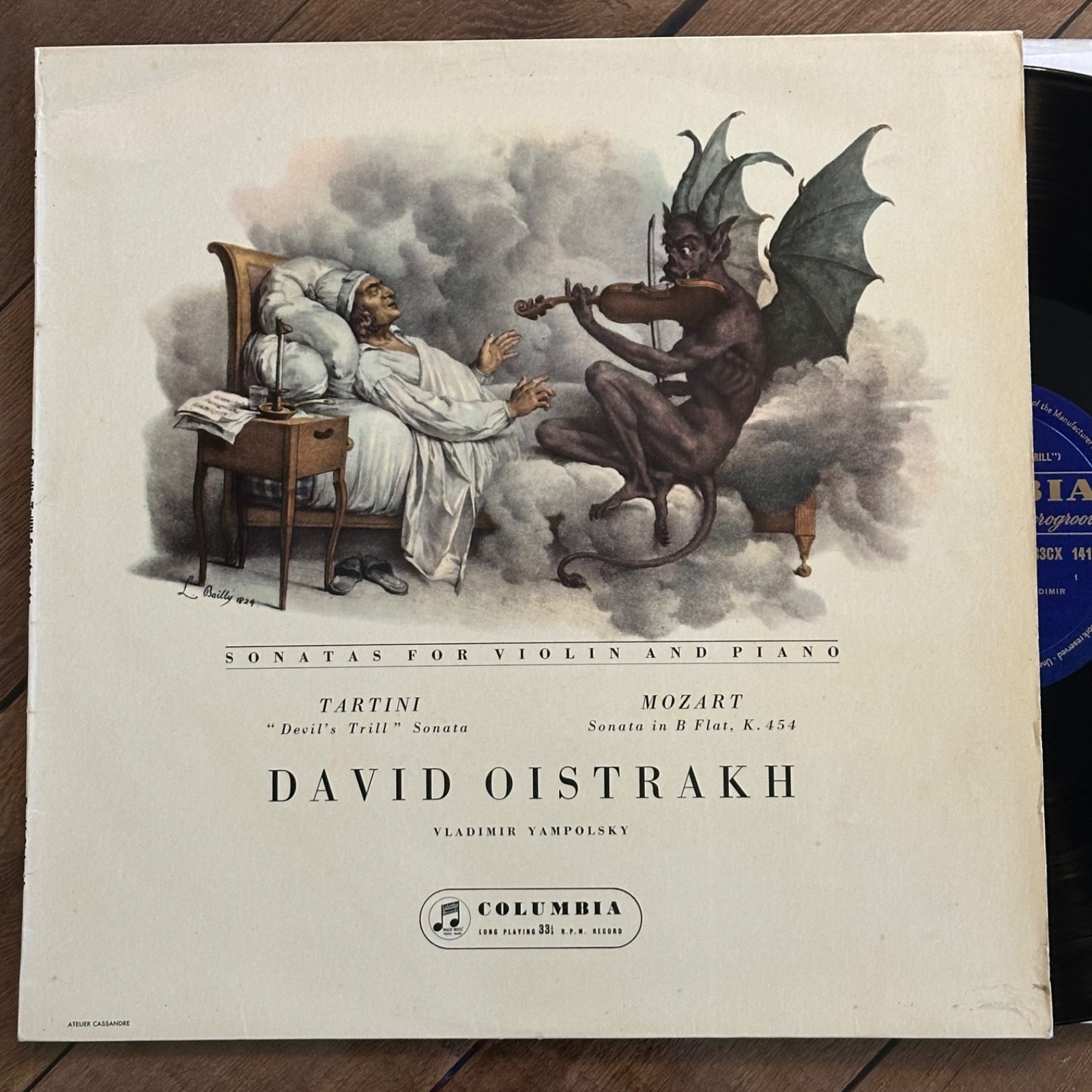 David Oistrakh Tartini Sonata ED1 UK Columbia lp CX 1415 Violin Mozart Yampolsky