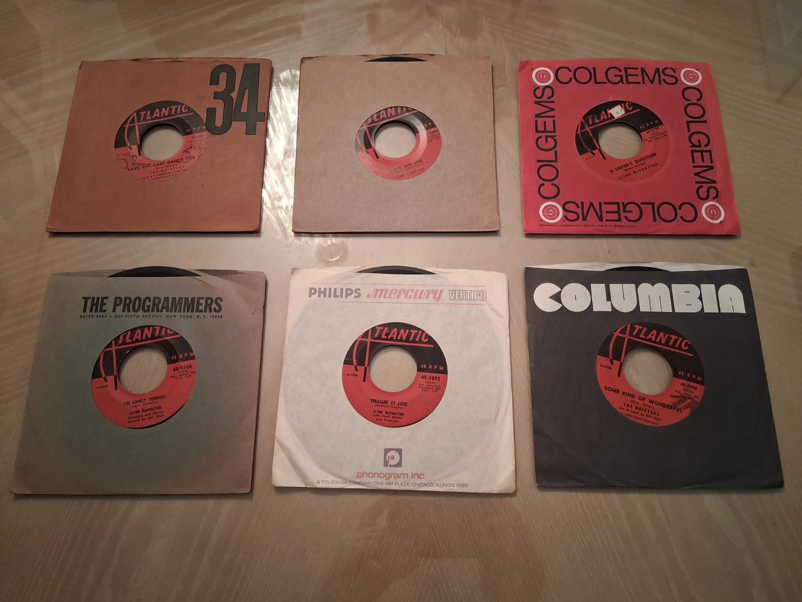 168 Original 45 PM R & B, Doo Wop Related Rock, Country 1950’s 1960’s Records