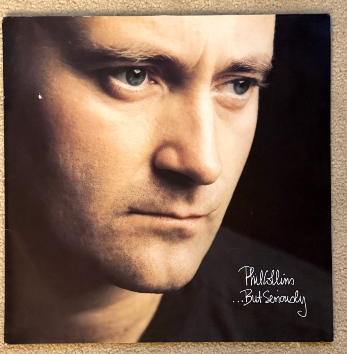 PHIL COLLINS – But Seriously (1989 pressing) LP Record. NEAR MINT