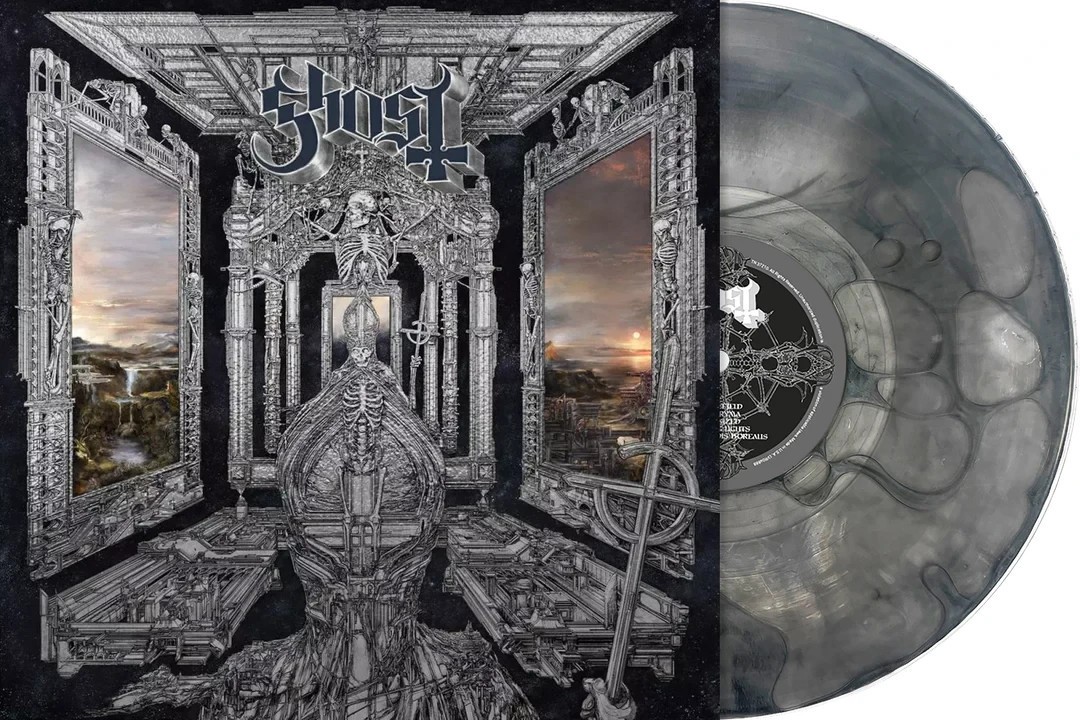 GHOST Skeleta Oxidized Metallic Silver Liquid Filled Vinyl Bad World Ships Fast